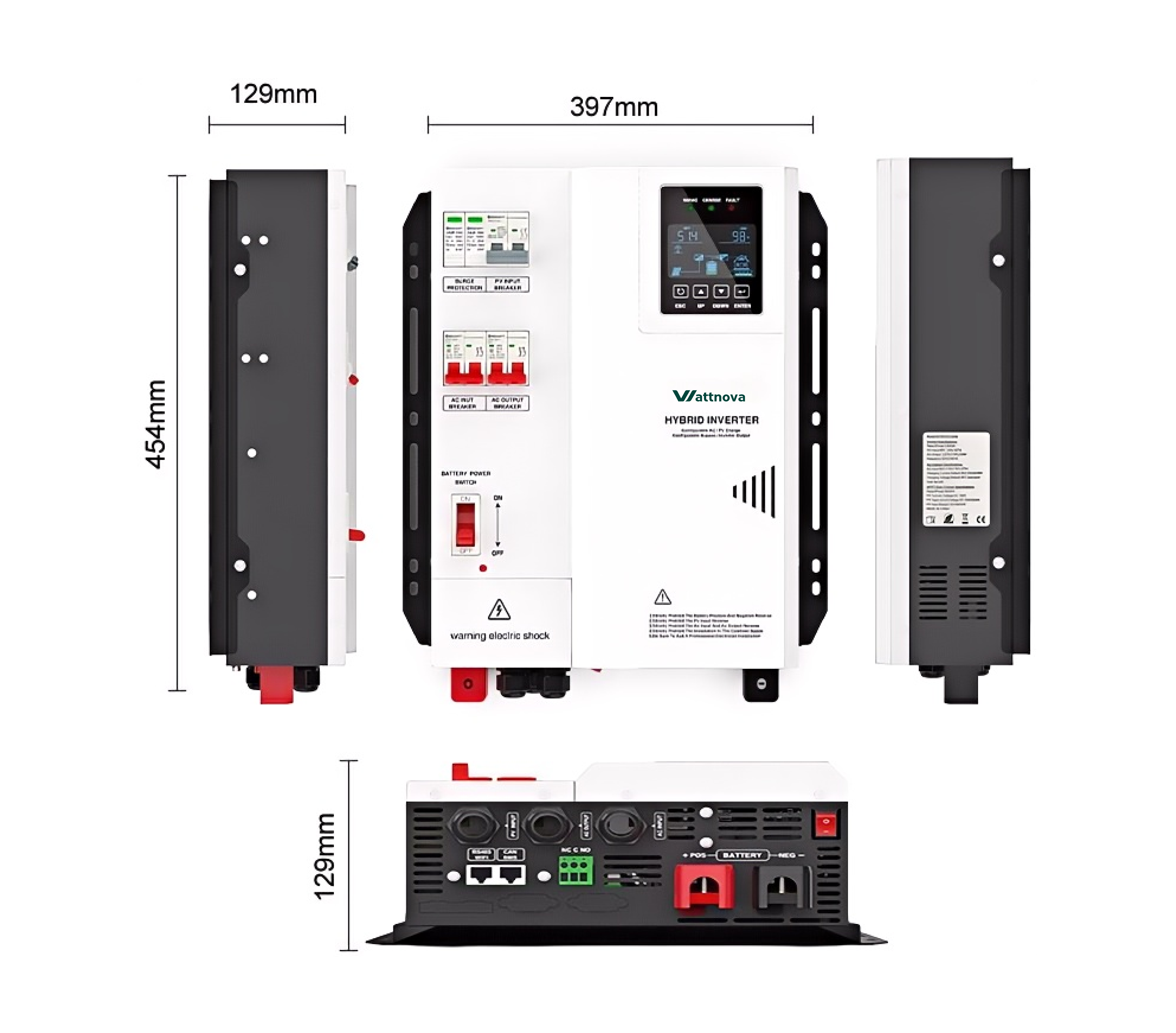 H-12-3000W Hybrid Inverter
